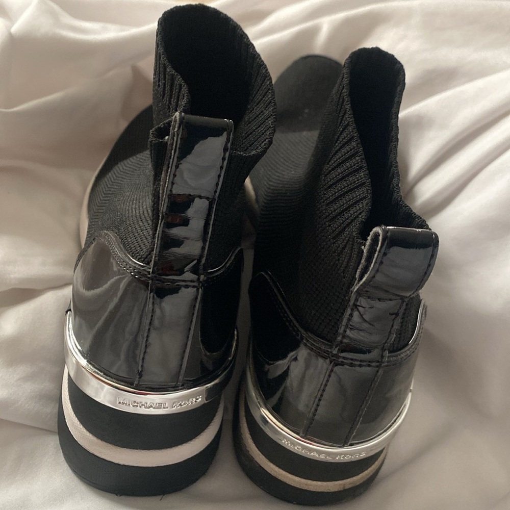 Michael Kors Black Skyler Stretch-Knit Sock Sneaker - Picture 6 of 8